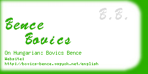 bence bovics business card